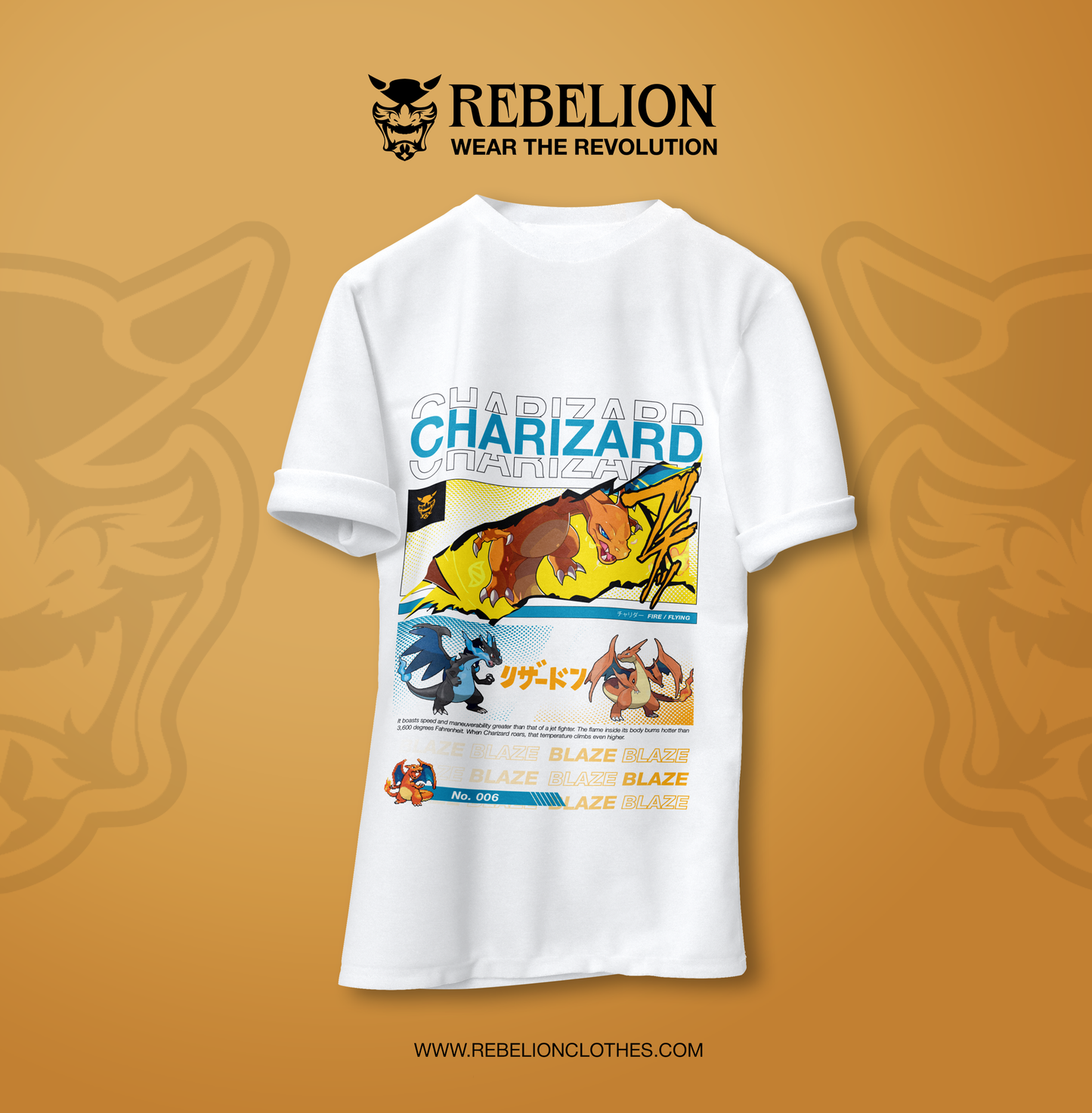 Camiseta Charizard - Pokémon Collection