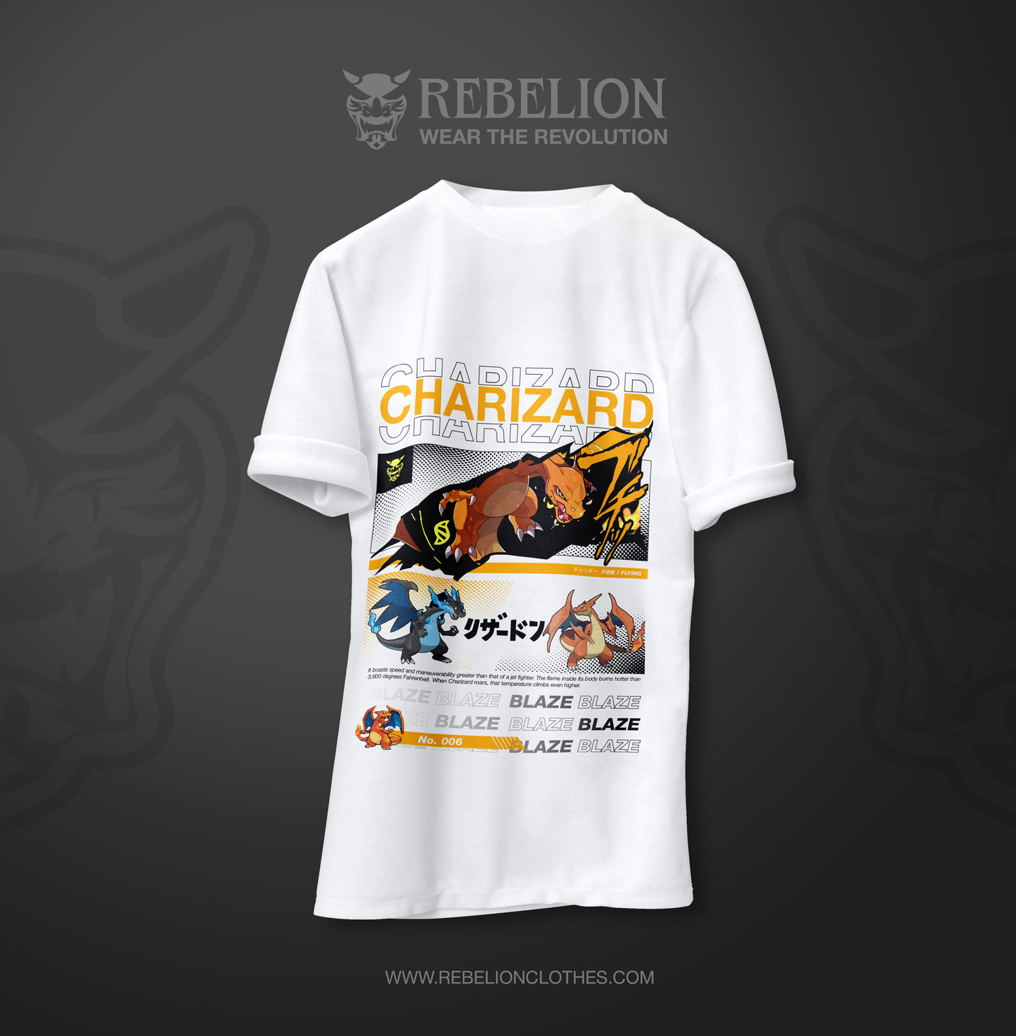 Camiseta Charizard - Pokémon Collection