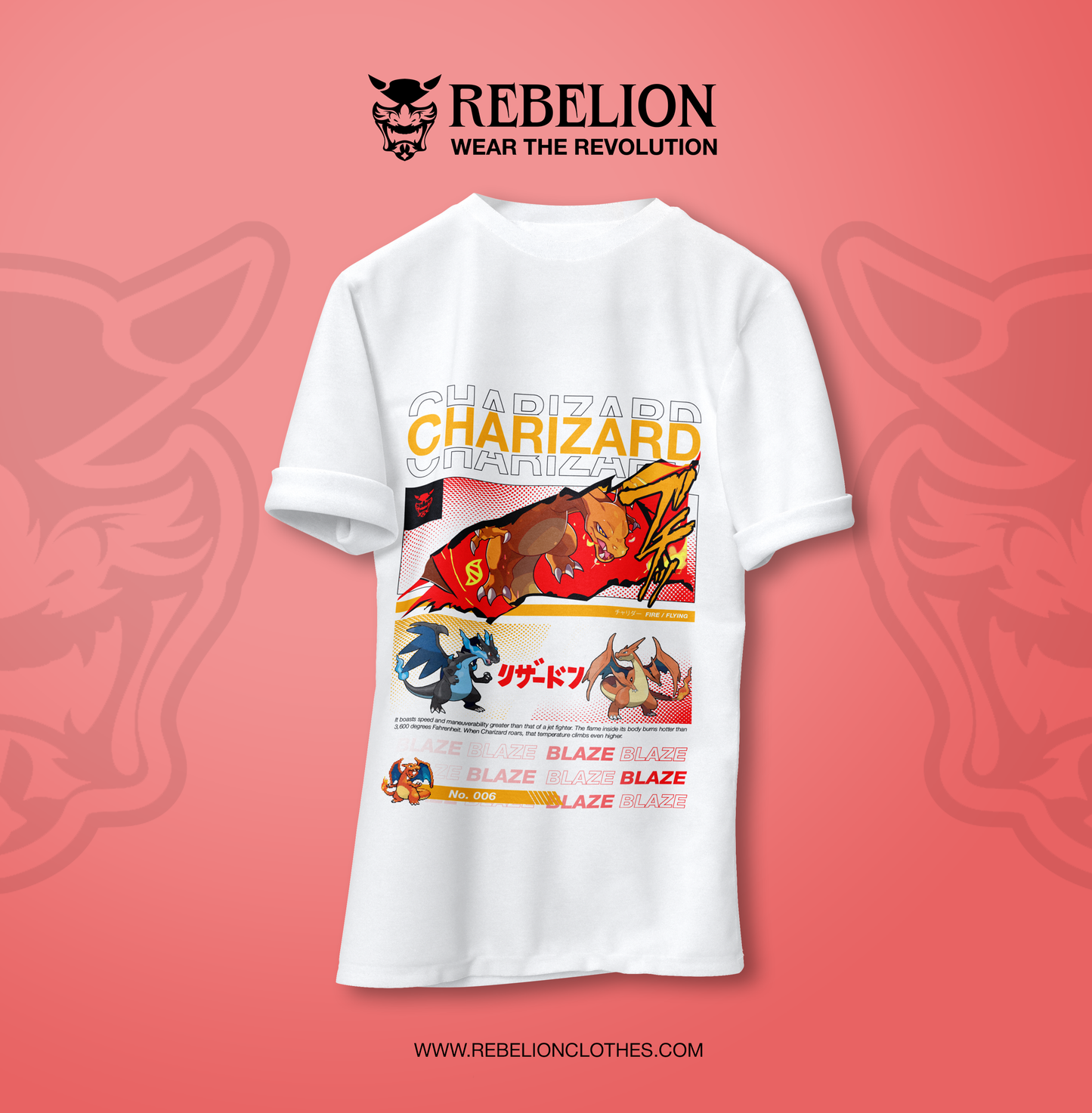 Camiseta Charizard - Pokémon Collection