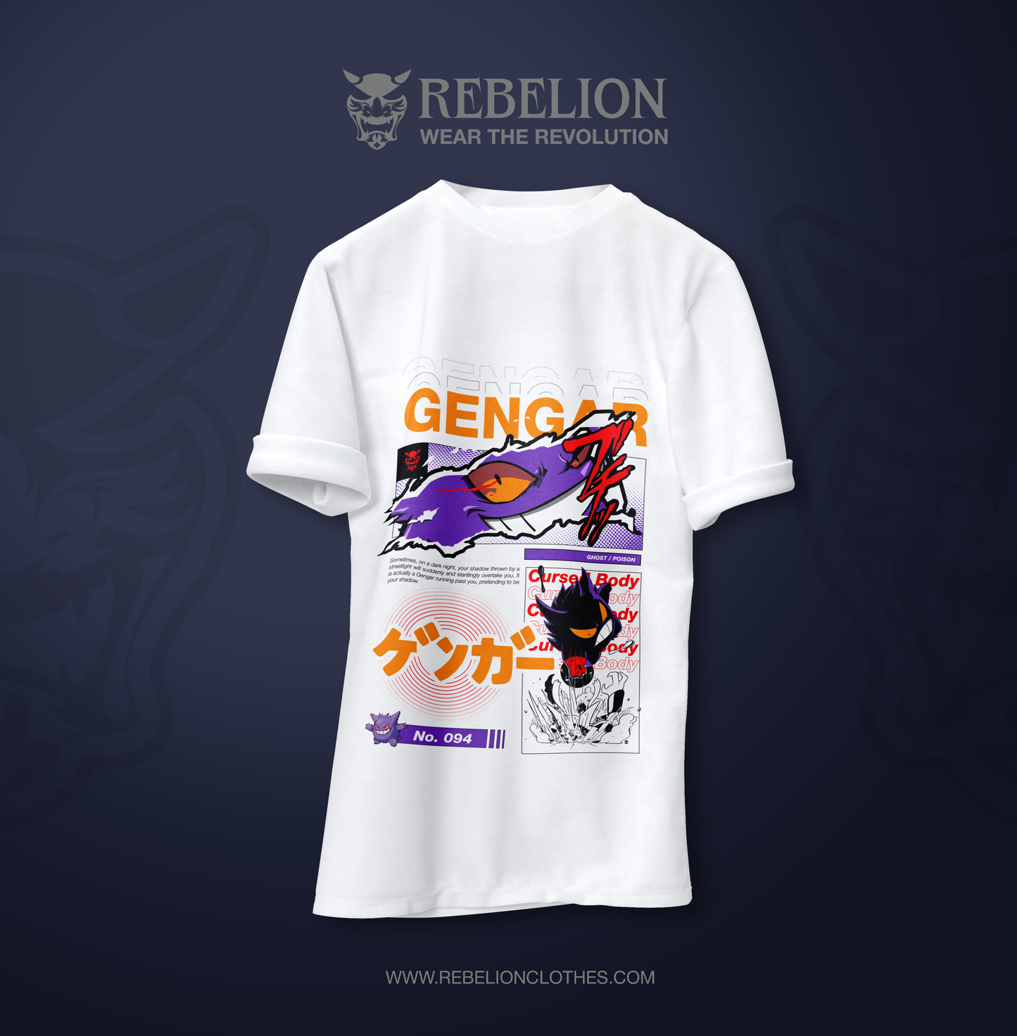 Camiseta Gengar - Pokémon Collection