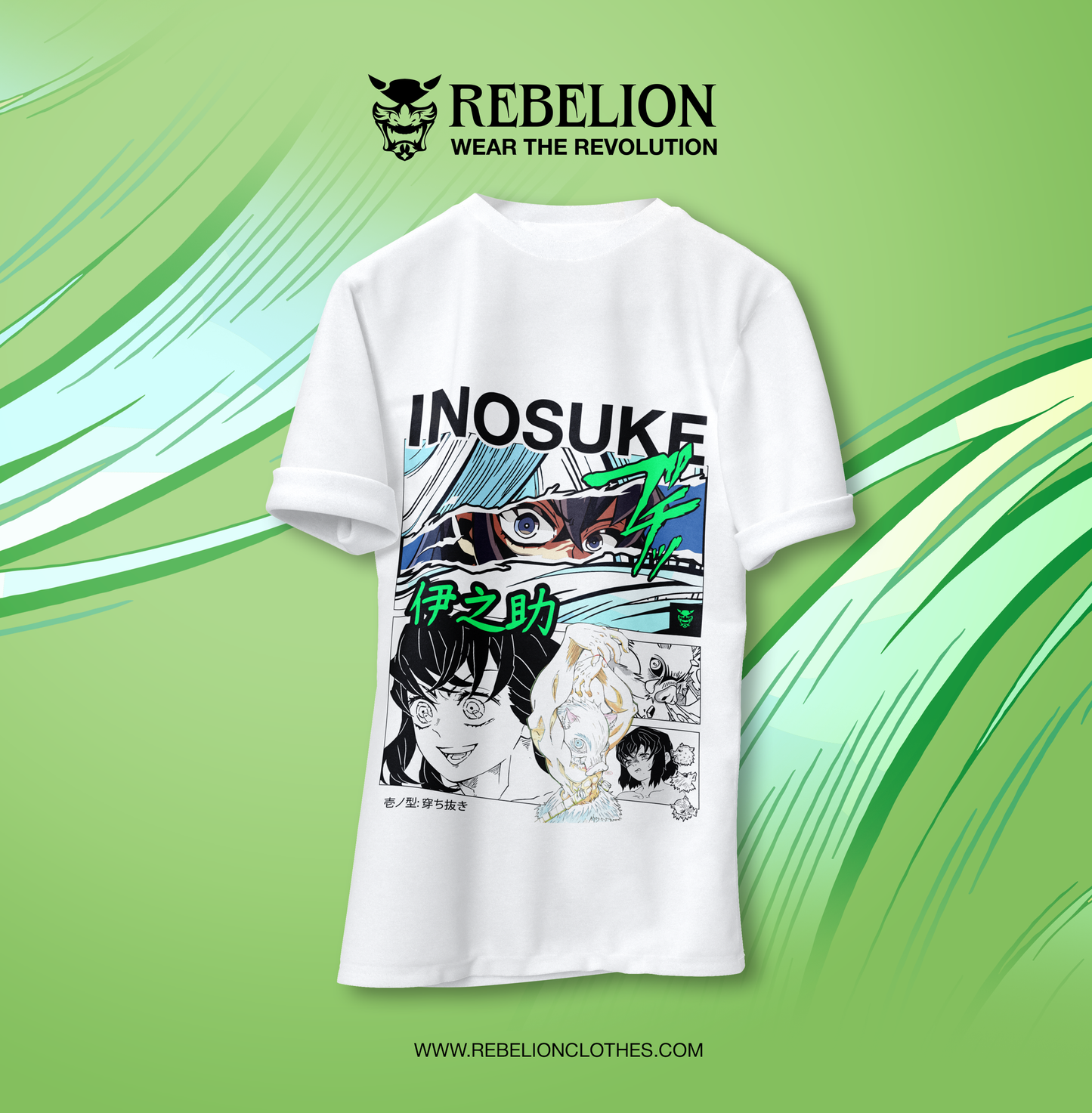 Camiseta Inosuke - Kimetsu no Yaiba Collection