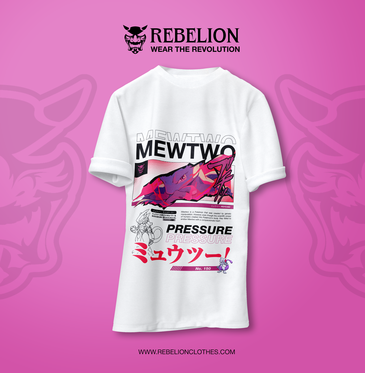 Camiseta Mewtwo - Pokémon Collection