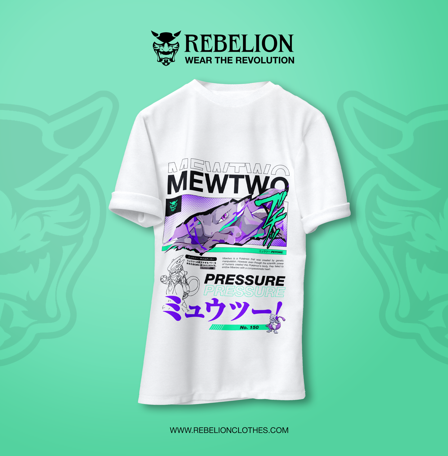 Camiseta Mewtwo - Pokémon Collection