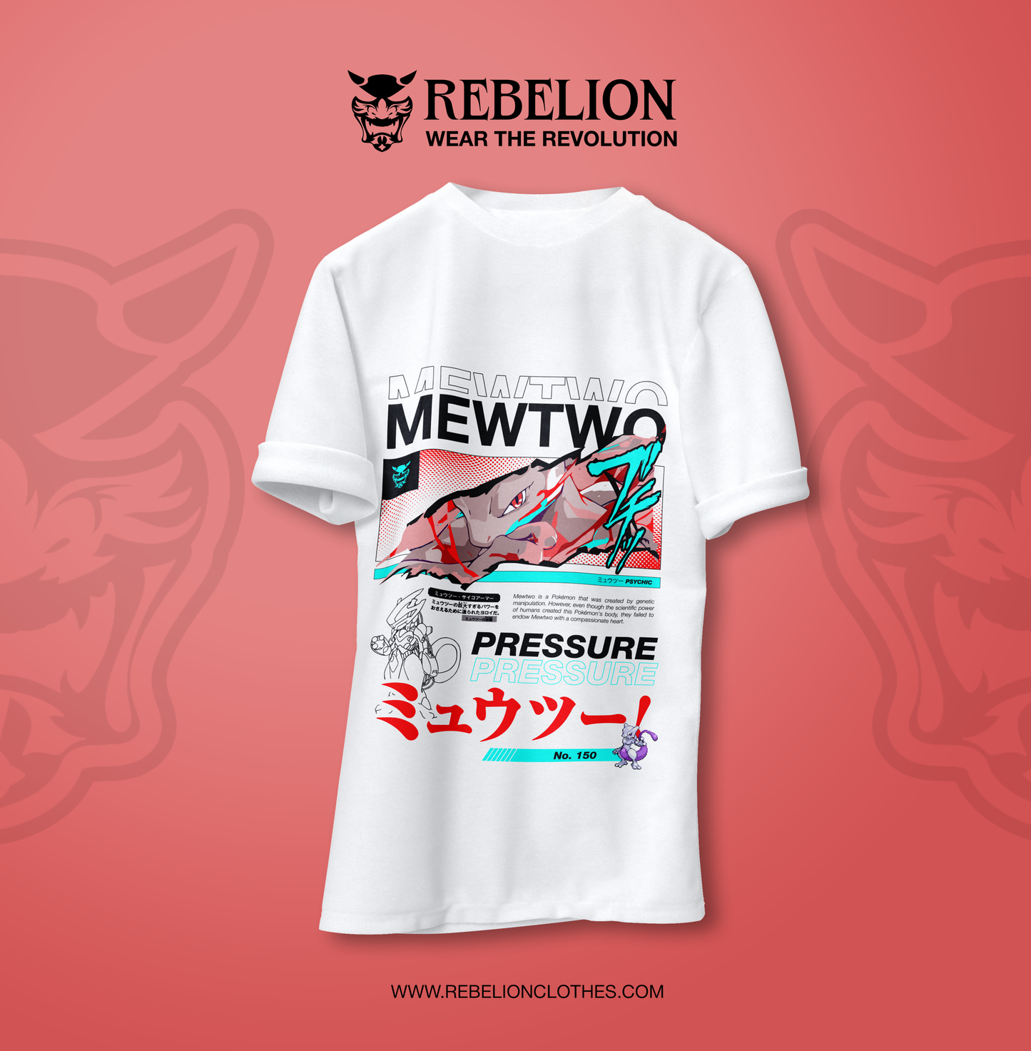 Camiseta Mewtwo - Pokémon Collection