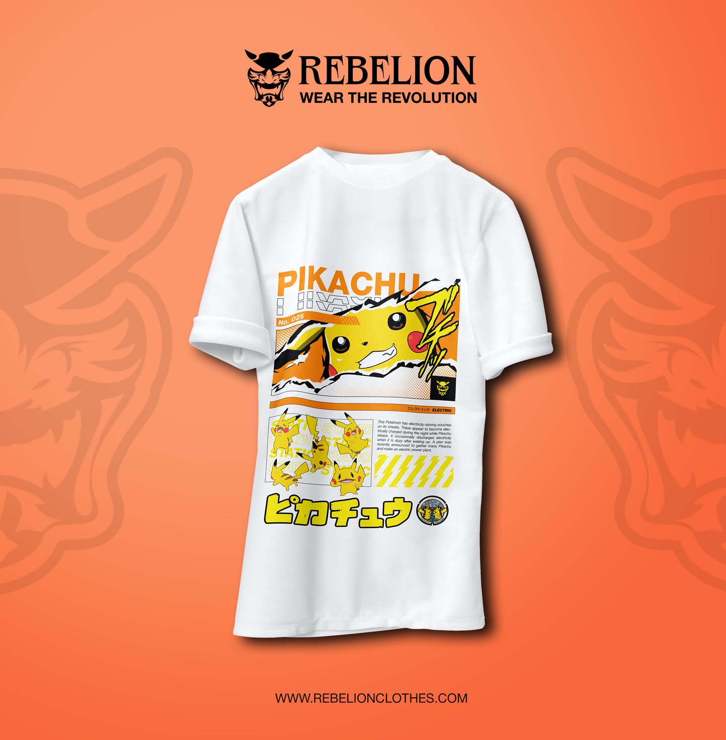 Camiseta Pikachu - Pokémon Collection.