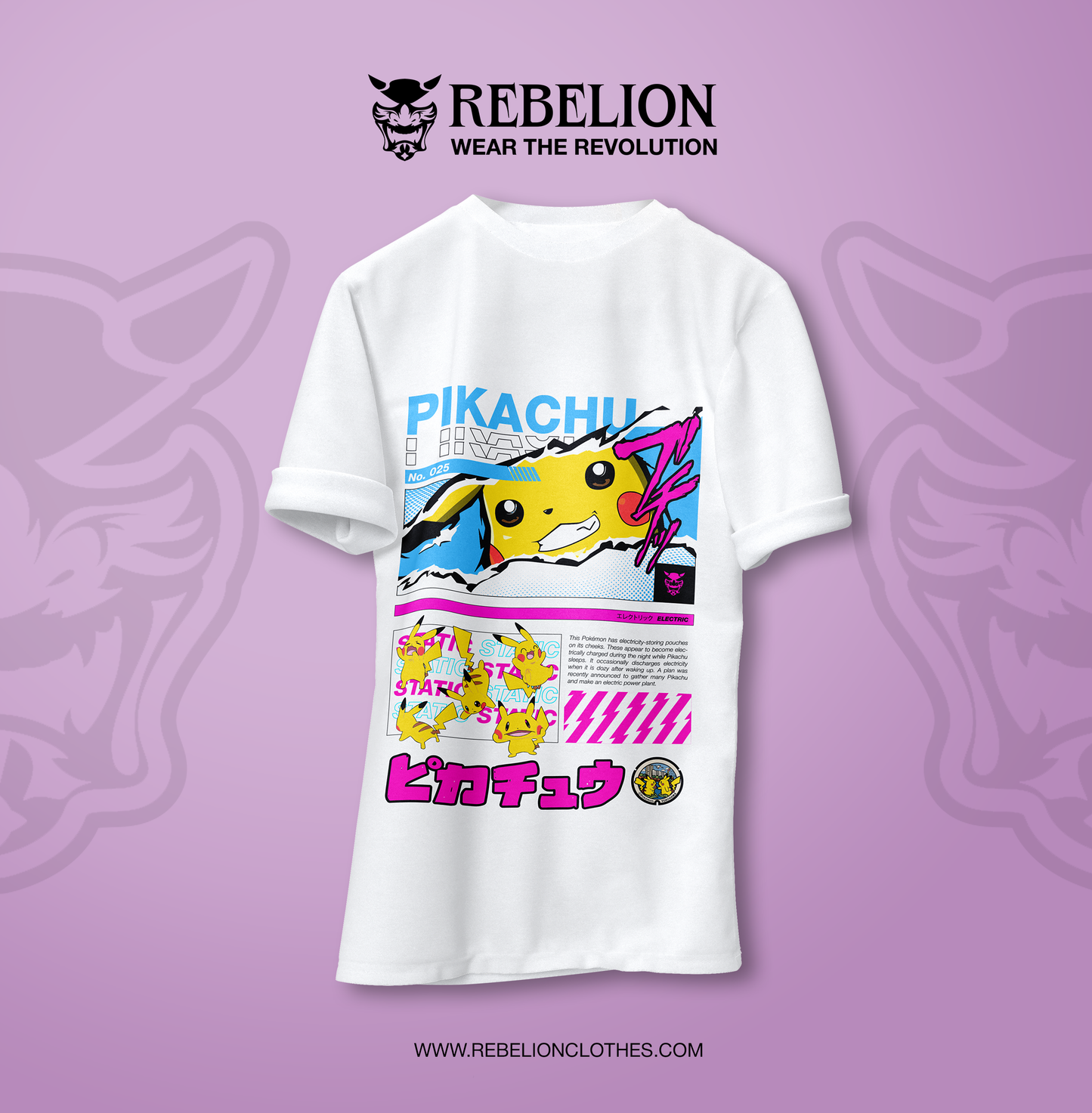 Camiseta Pikachu - Pokémon Collection.