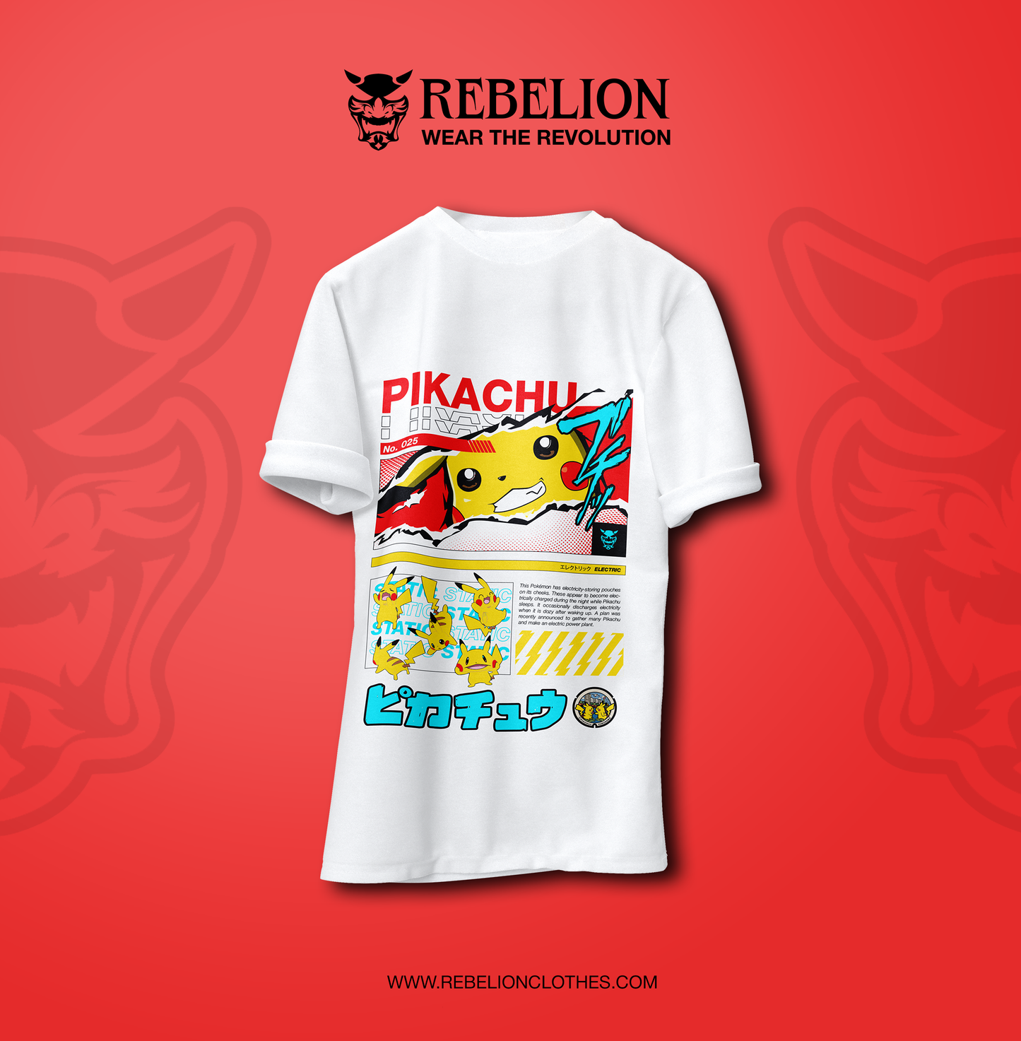 Camiseta Pikachu - Pokémon Collection.